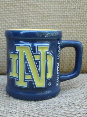 Vintage Notre Dame Mini Mug Shot Glass
